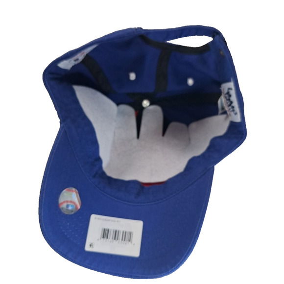 Texas Rangers Logo Athletic Strapback Hat Cap MLB Baseball Blue Red - Picture 5 of 8